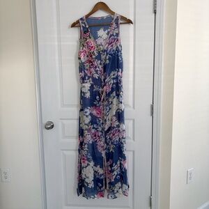 Aratta Dress XS Walk of Fame Maxi Blue Floral